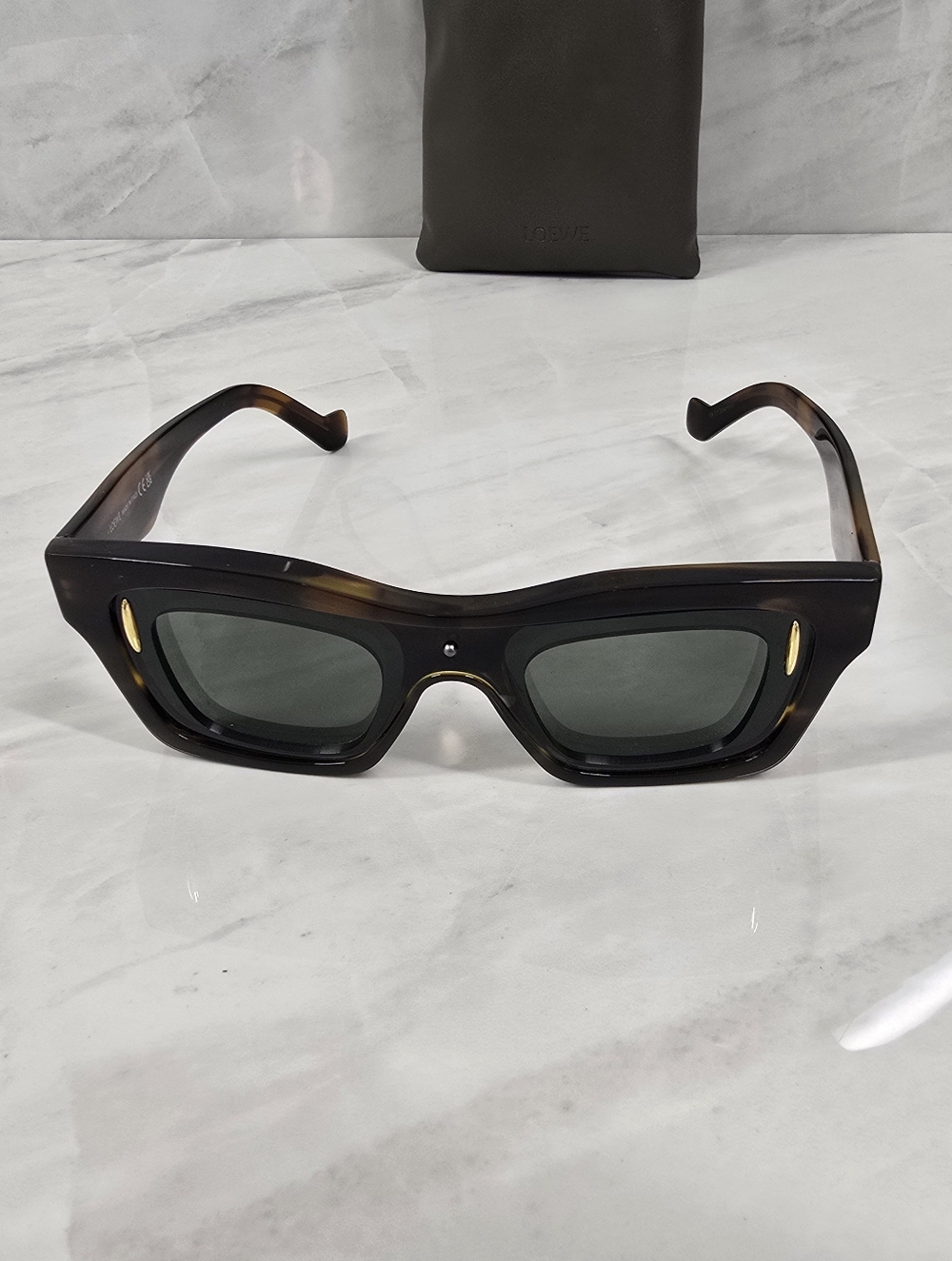 Loewe Square Tortoiseshell Sunglasses
